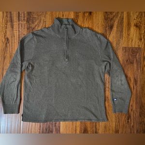The North Face Wool Blend 1/4 Zip Mock Collar Long Sleeve Pullover Sweater Men L